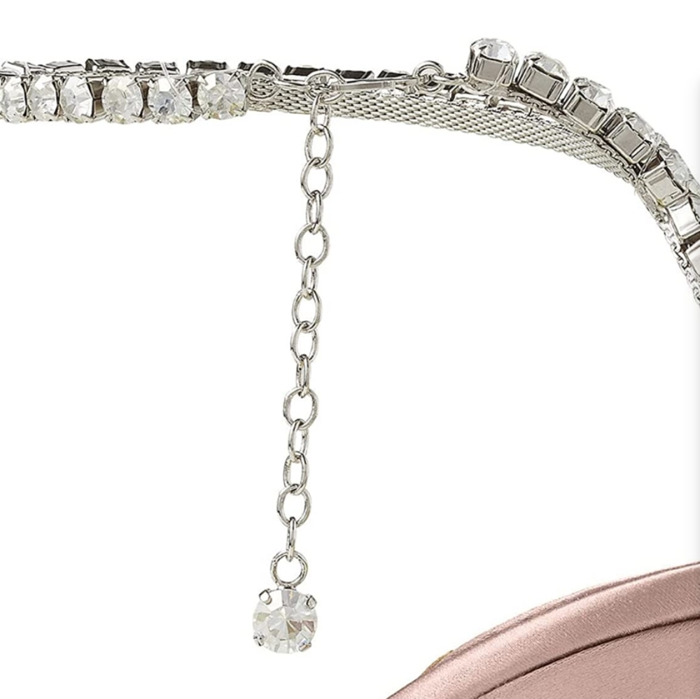 New Blush & Rhinestone Heels - Picture 5 of 6